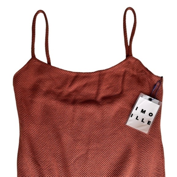 NWT Simon Miller “Zimmi” Midi Dress in Terracotta Brown Neutral Color - Picture 3 of 13